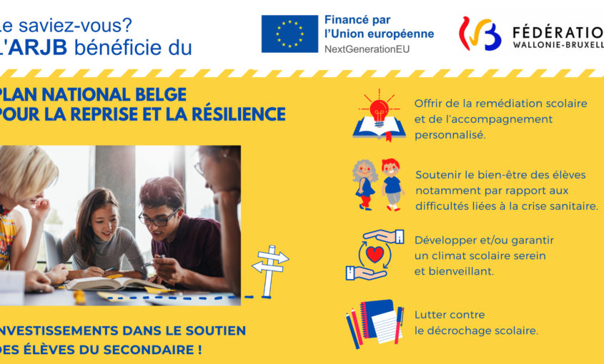 L’ARJB bénéficie du Plan national Belge pour la reprise et la résilience