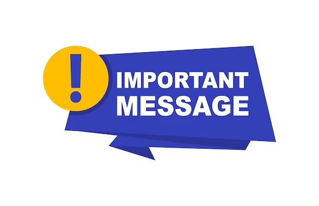 11 avril 2024 – Message important