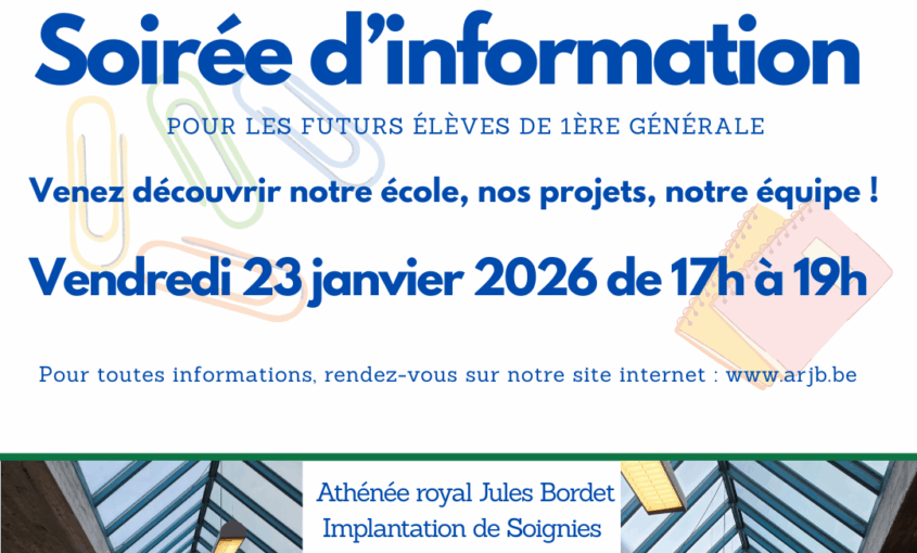 Soirée d’information “Ma rentrée en 1ère secondaire”
