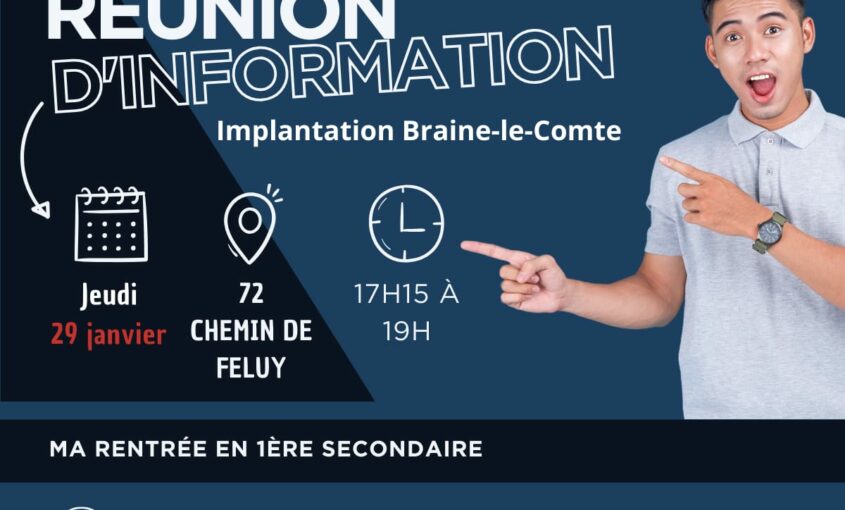 Soirée d’information “Ma rentrée en 1ère secondaire” à Braine-le-Comte